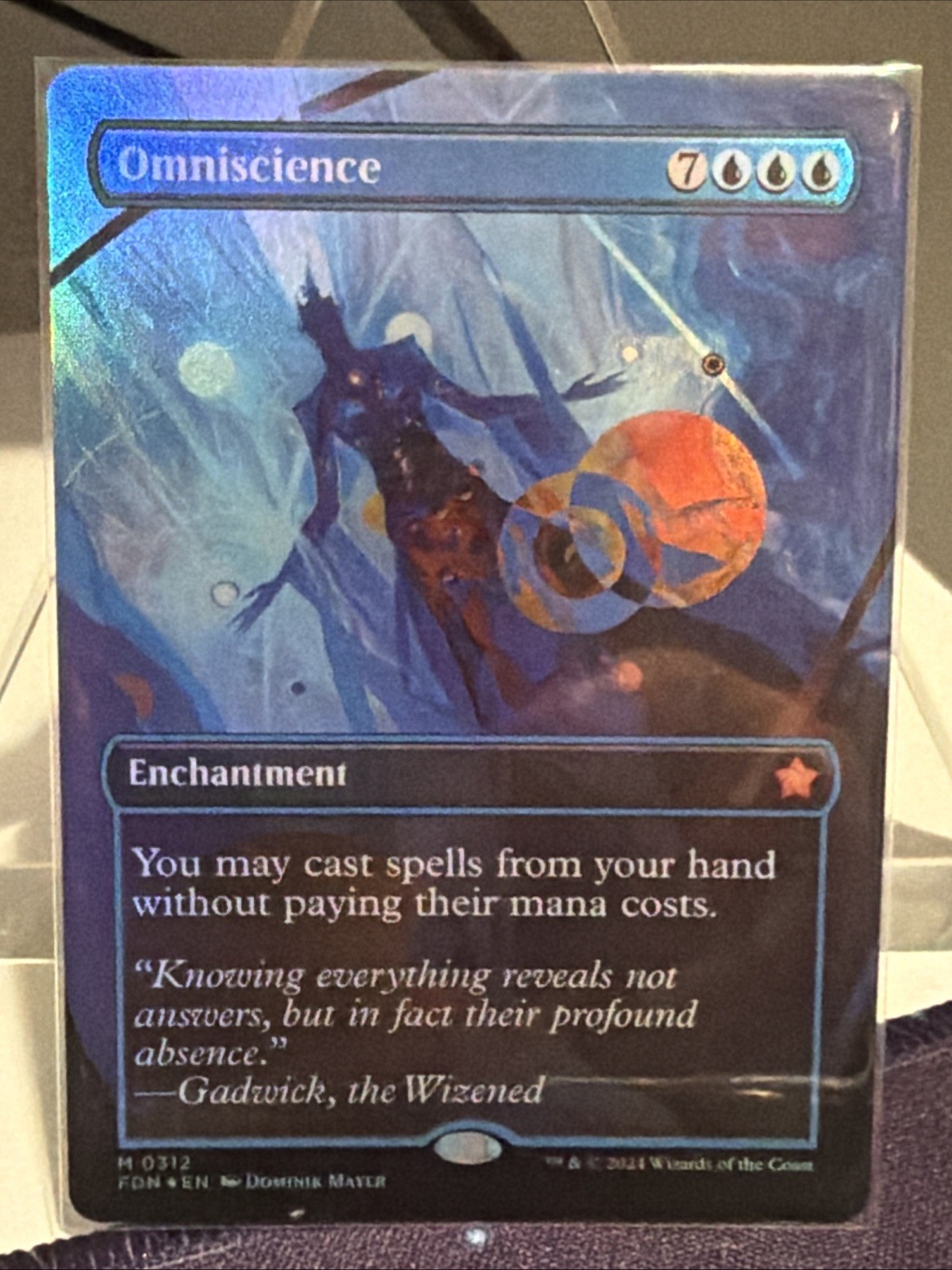 Omniscience #312 Borderless Foil Foundations FDN MTG Mythic Near Mint