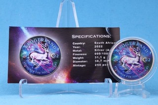 Südafrika Krügerrand 2022 Universum Color 1 Oz Silber