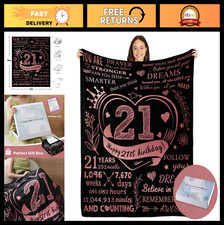 Cozy 21st Birthday Gift Blanket & Box - Perfect Gifts for Her Turning 21
