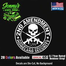 2nd Amendment Gun Vinyl Decal Sticker Truck Diesel Car Hunting 4wd Funny Ipad