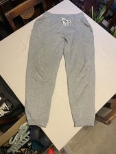 Under Armour Mens Grey Fleece Joggers Size L Loose Fit Sweatpants