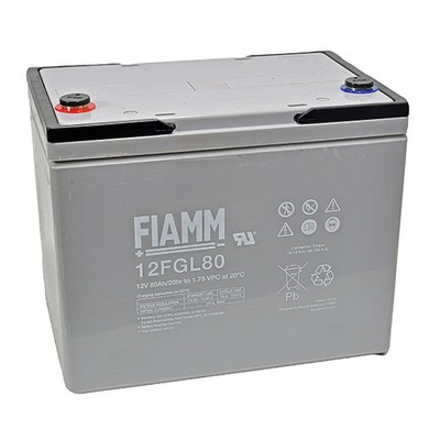 Fiamm 12FGL80 Blei Akku mit M8 Schraubanschluss 12V, 80000mAh
