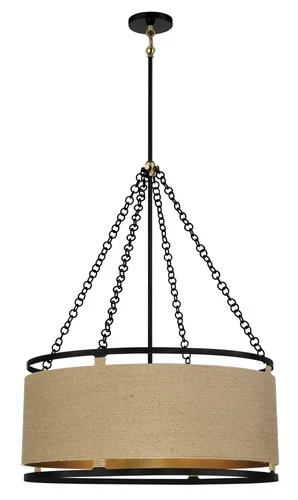 Minka Lavery 3866 Windward Passage 6 Light 27"W Pendant - Soft Brass / Coal - Picture 8 of 12