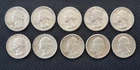 Lot of (10) 90% Silver Washington Quarters 1964  LOT#4