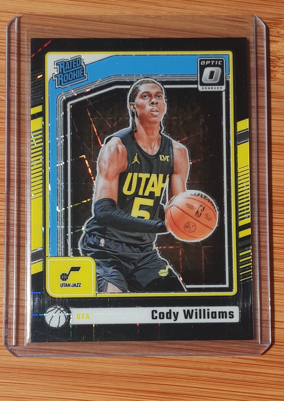 2024-25 Optic - Rated Rookie Cody Williams #298 Black Velocity Prizm /39 (RC)