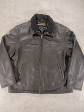 Vintage Columbia Leather Bomber Jacket 100 Leather Removable Fleece XL
