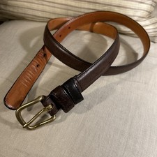 Vintage Coach Belt Glove Tanned Leather Solid Brass Buckle Size 34 Style 6602