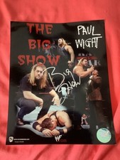 THE BIG SHOW PAUL WIGHT SIGNED 8x10 PHOTO RARE WWE WWF WCW WRESTLEMANIA AUTO COA