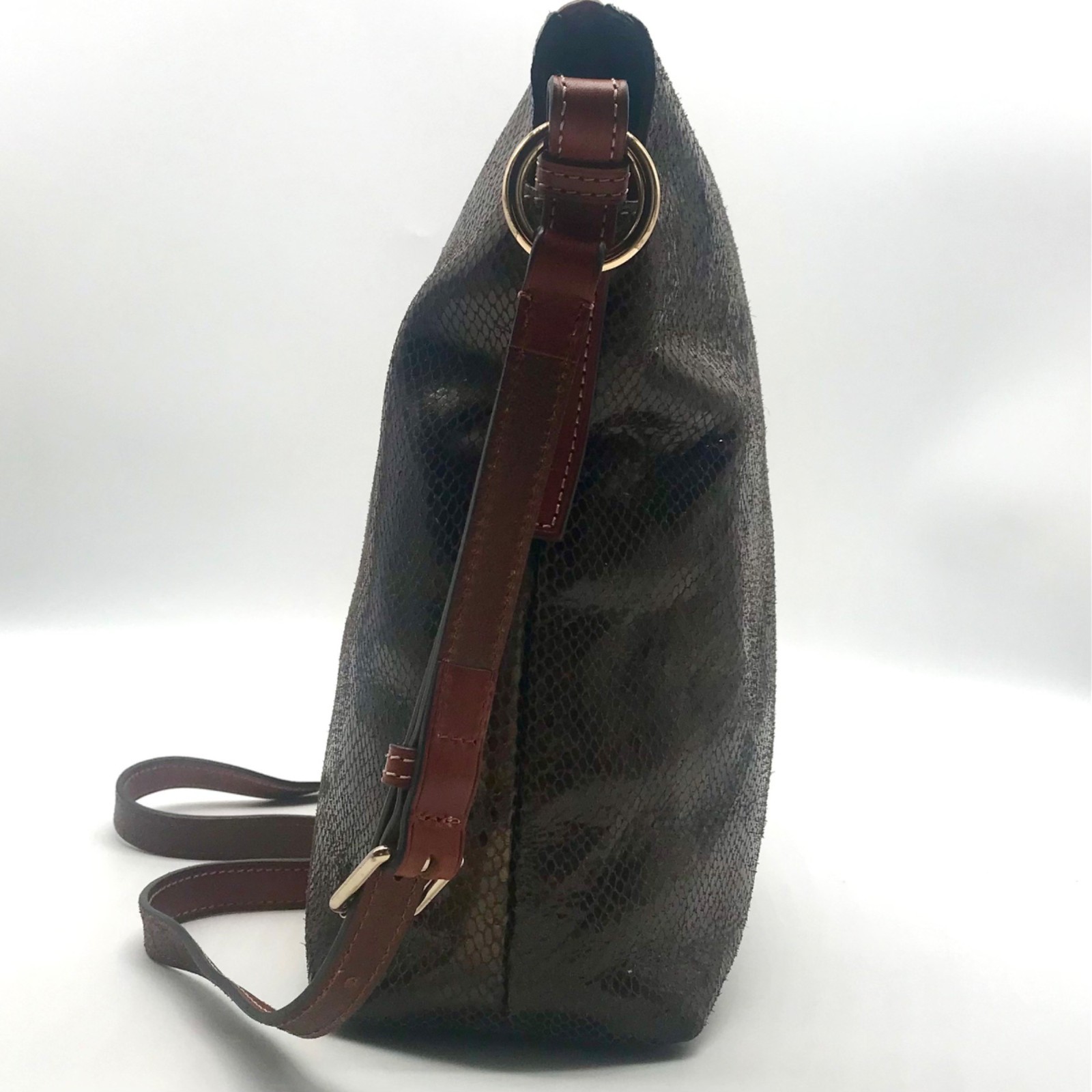 Dooney & Bourke Kitney Brown Python Leather Dixon… - image 4