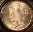 1925 Peace Dollar. PCGS MS-64. Starts at .99. NO RESERVE