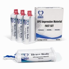 Dental Impression Material Heavy Body Fast Set VPS 4x50ml Cartridges
