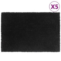 Vidaxl FußMatten 5 Stk. Schwarz 40X60 Cm Kokosfaser Getuftet Neu