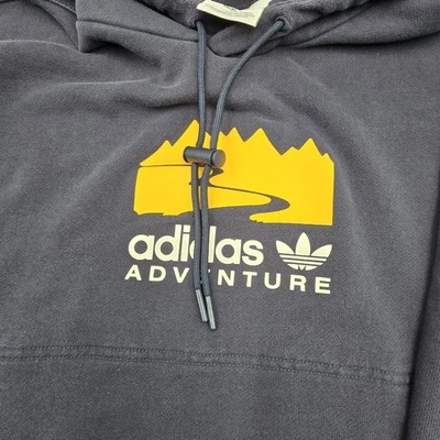 Y2K Adidas Adventure Hoodie Mens Size  Large Y2K 2000s Trefoil Vintage Blue - Bild 1 von 4