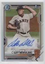 2021 Bowman Draft Chrome Pick Refractor 207/499 Matt Mikulski #CDA-MMI Auto 13h9