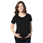 Comfortable Womens Maternity Shirts Blank Pregnancy Shirts Plain Fitted Tees