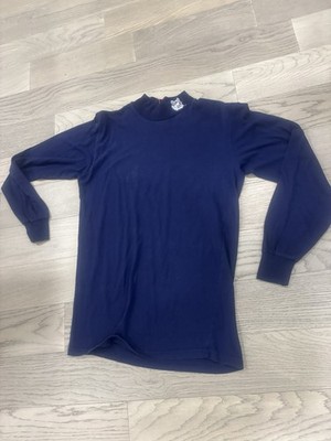 UConn Mock Neck Long Sleeve Shirt Medium Majestic Made In USA
