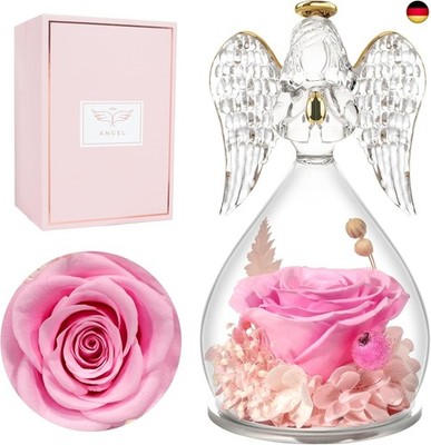 Ewige Rose Geschenke für Mama,Infinity Rosen Schutzengel Geschenke für Frauen Va