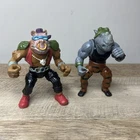 Vintage TMNT Bebop + Rocksteady Teenage Mutant Ninja Turtles Lot 1988 Playmates