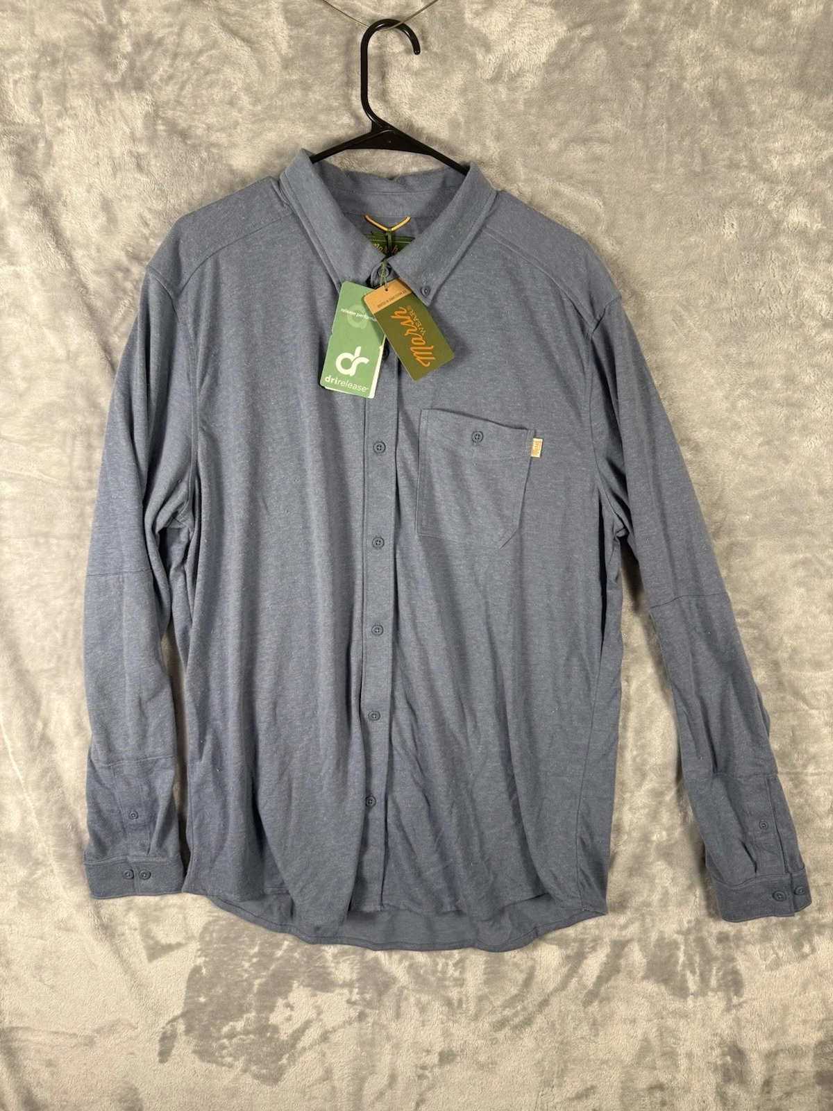 Marsh Wear Shirt Mens Large Shirt Blue Lobeco Long Sleeve Button Up Outdoor NWT
Opens in a new windo