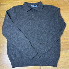 Vintage 90s Polo Ralph Lauren 100 Lambswool Sweater Italian Yarn Men  s Medium