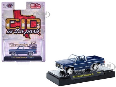 1977 CHEVROLET CHEYENNE 10 PICKUP BLUE 1/64 DIECAST MODEL CAR BY M2 31500-MJS87