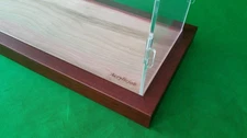 25"L x 8.5"W x 10"H Table Top Acrylic Display Case with Walnut Wooden frame Base