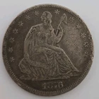 1876 Seated Liberty Silver Half Dollar 50C - Philadelphia Mint