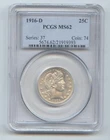 1916-D Barber Quarter, PCGS MS-62