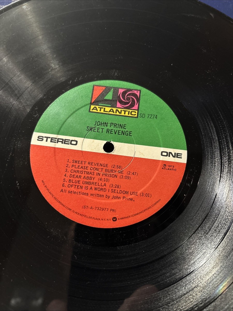 John Prine Sweet Revenge Vinyl LP 1973 Atlantic Records Label SD