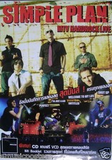 SIMPLE PLAN "MTV HARDROCK LIVE" THAILAND PROMO POSTER-Group Shot & Concert Shots