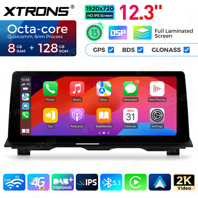 12.3'' Android 13 Qualcomm 8 Kern 8+128GB Autoradio Navi Für BMW 5er F11 F10 CIC