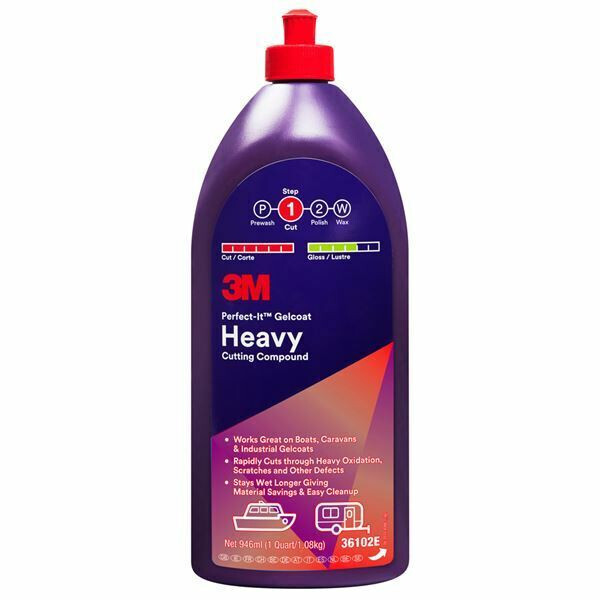 3M Perfect-It Gelcoat Heavy Cutting Compound 946ml Boat Caravan Motorhome RV