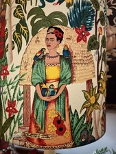 NEW large lamp shade  - FRIDA KAHLO - CREAM * 35cmx30cm Tall * CHEAP POST!!