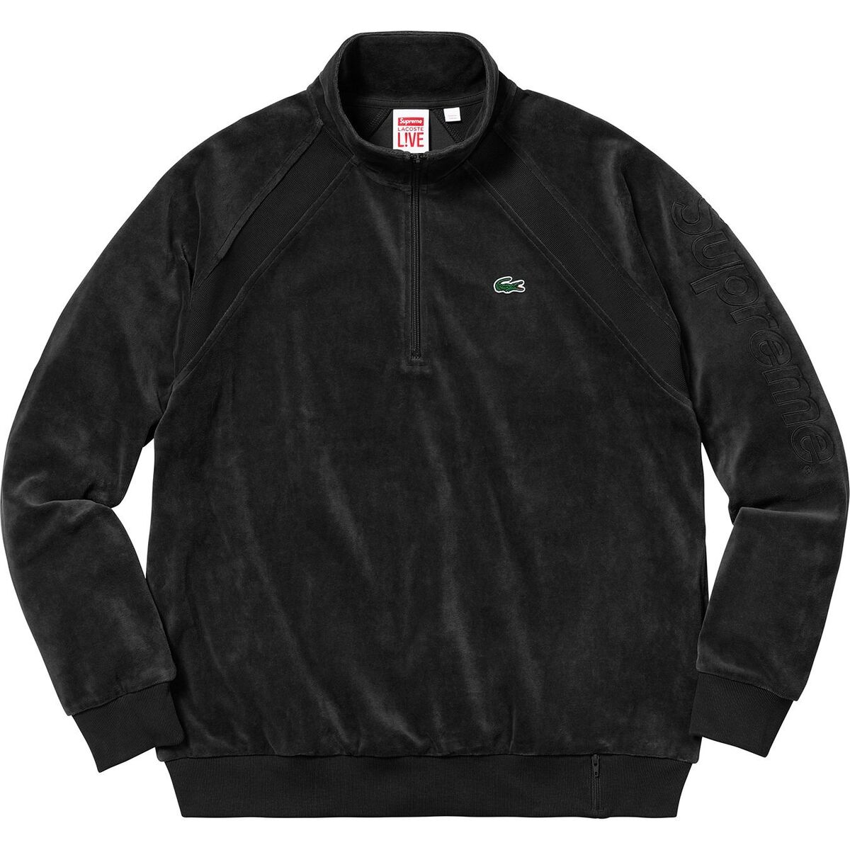 超トレンド】Supreme LACOSTE Velour Half-Zip 超トレンド】Supreme LACOSTE Velour Half-Zip