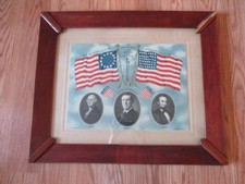 Vintage 1917 World War I Wilson Lincoln Washington-Poster-Picture-Star & Stripes