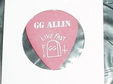 GG ALLIN  Murderjunkies Singer 90s RaRe Concert Tour Stage Red GUITAR PICK