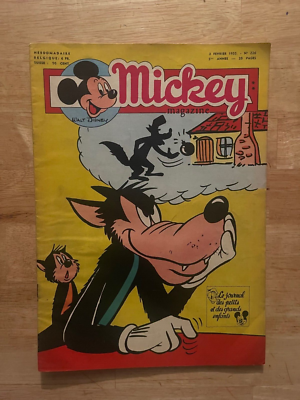 Mickey Magazine Walt Disney Comic Belgium Dutch 1955 #233 | eBay