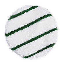 Commercial Low-Profile Carpet Bonnet with Green Scrubber Strips - 17"