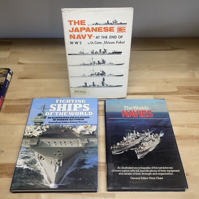 Worlds Navies & Fighting Ships Encyclopedia Hardcover Book Lot Of 3