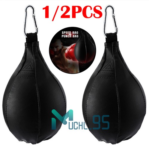 BUKA™ Leather Speed Ball Training Punching Bag For Boxing, MMA & Fitness