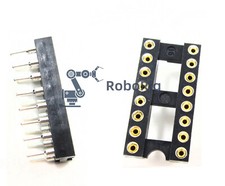 50pcs 16Pin DIP SIP Round IC Sockets Adaptor Solder Type gold plated machined