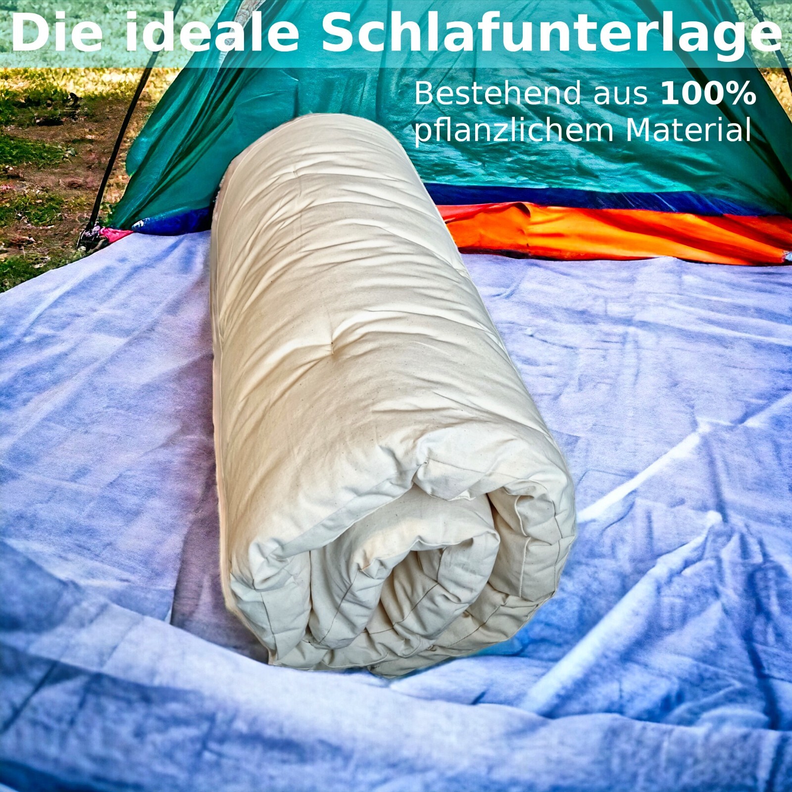 Schaumstoffmatte Camping 200x120cm - Leichte Wärmedecke Mit Aluminiumschicht