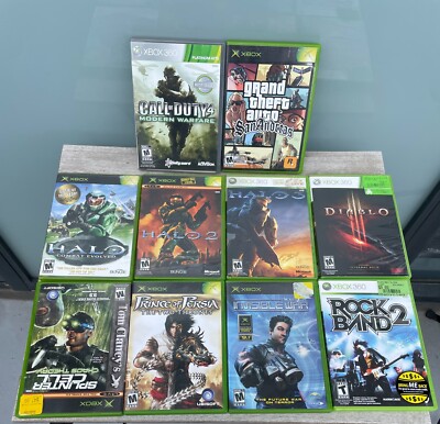 10 Original Xbox Games Lot Bundle