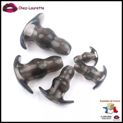 Plug écarteur anal tunnel – dilatation S M L XL XXL – ouverture centrale