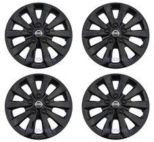 SET (4pcs) BLACK 16" Hubcap Wheelcover Fits 2010-2020 SENTRA ALTIMA