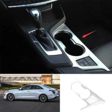 For Cadillac CT4 2020-25 Silver Center Console Water Cup Frame 1pcs