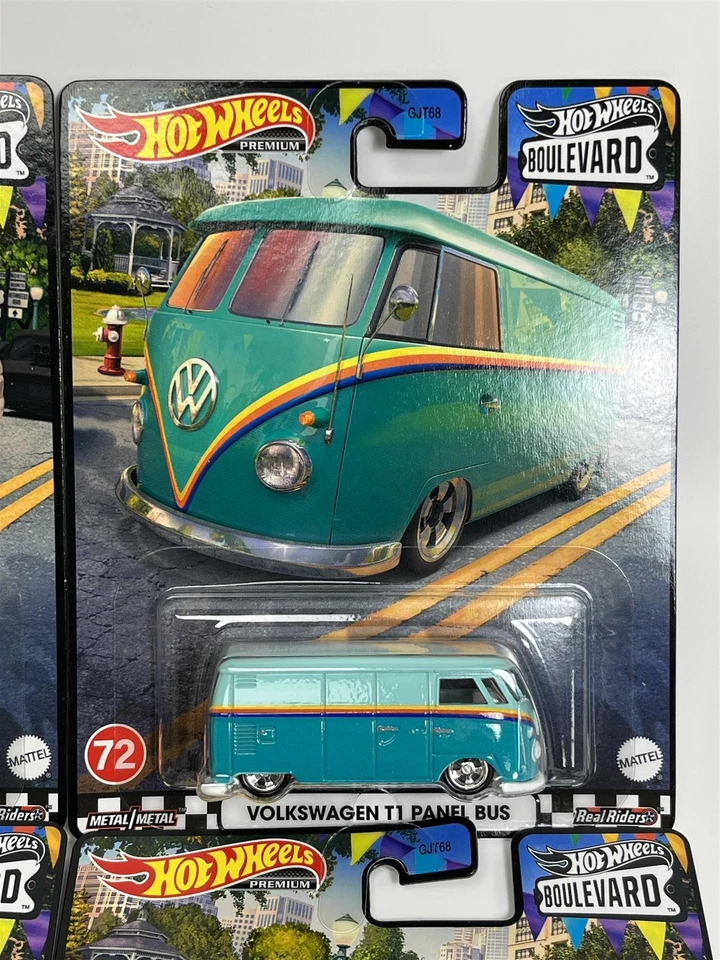 Hot Wheels Boulevard 5 Car Set Real Riders 1:64 Scale GJT68 979Q - Image 3 of 4