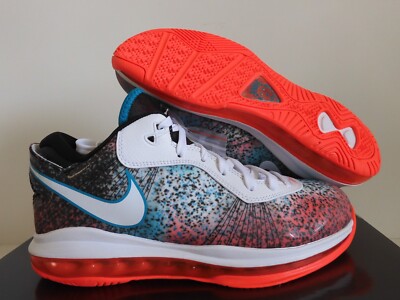 NIKE LEBRON VIII 8 V/2 LOW QS ''MIAMI NIGHTS'' WHITE-SOLAR RED SZ 9 [DJ4436-100]