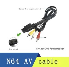 High-Quality AV Cable for Nintendo 64, GameCube, Super Nintendo - Black