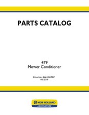 CATALOGO RICAMBI CONDIZIONATORE TOSAERBA HOLLAND 479 NUOVO